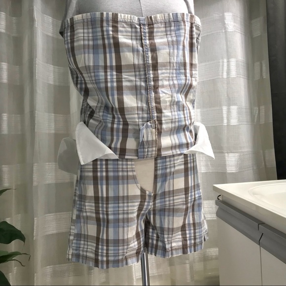 DENVER HAYES skort, white/taupe/blue, size 6 - Picture 6 of 9